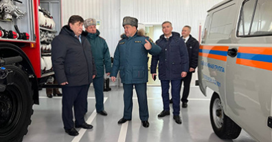 Юрий Клепиков принял участие в открытии новой пожарно-спасательной части в Губкине